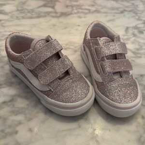 Pink sparkle vans